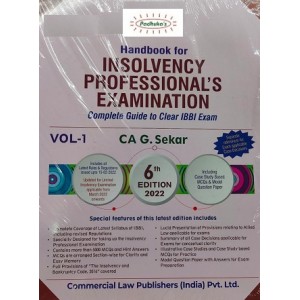 Padhuka's Handbook for Insolvency Professional's Examination 2022 by CA. G. Sekar [2 Volumes] by Commercial Law Publisher